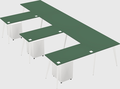 Modern l-shaped office desk