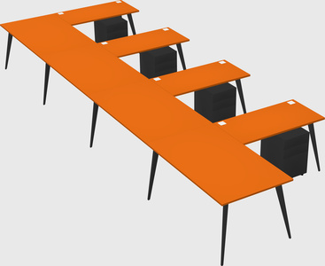 Modern l-shaped office desk