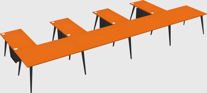 Modern l-shaped office desk