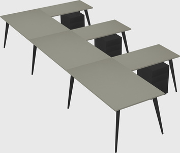 Modern l-shaped office desk