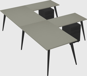 Modern l-shaped office desk