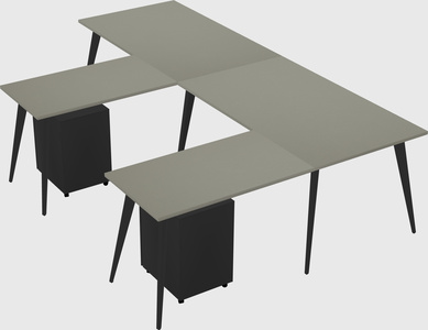 Modern l-shaped office desk