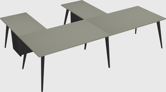 Modern l-shaped office desk