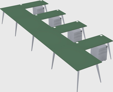 Modern l-shaped office desk