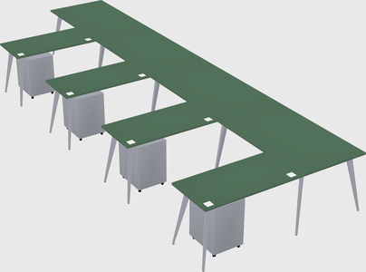 Modern l-shaped office desk