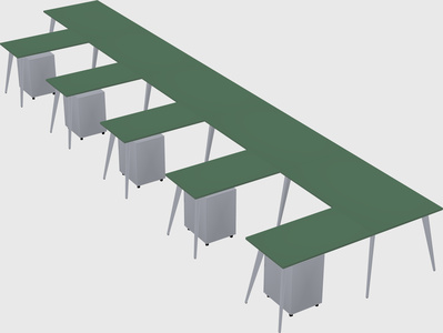 Modern l-shaped office desk