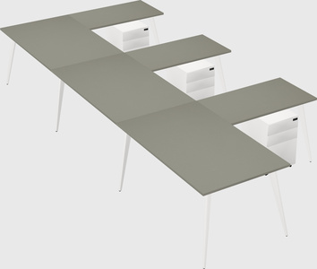 Modern l-shaped office desk