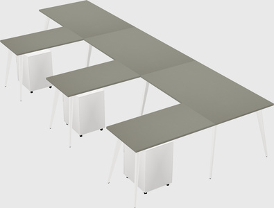 Modern l-shaped office desk