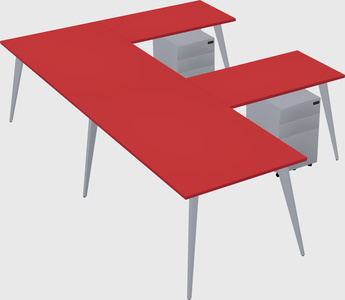 Modern l-shaped office desk