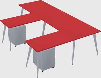 Modern l-shaped office desk