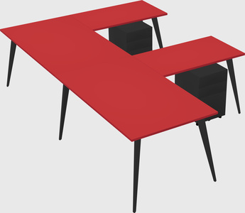 Modern l-shaped office desk