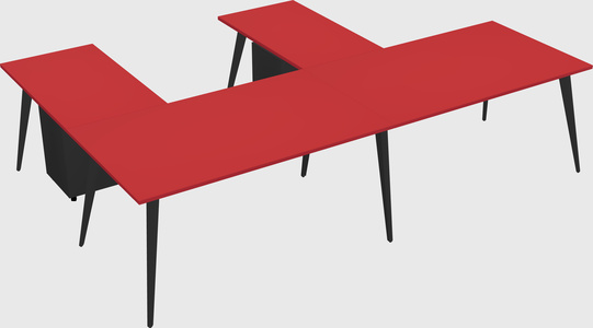 Modern l-shaped office desk
