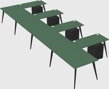 Modern l-shaped office desk