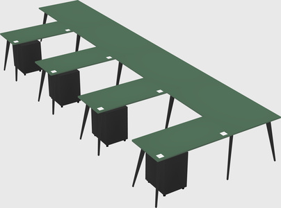 Modern l-shaped office desk
