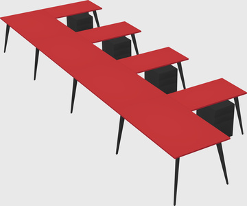 Modern l-shaped office desk