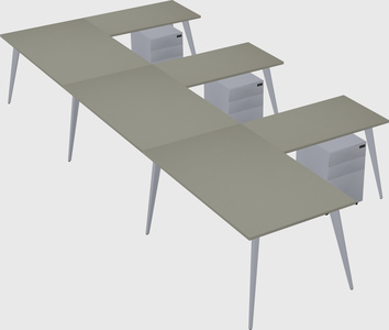 Modern l-shaped office desk