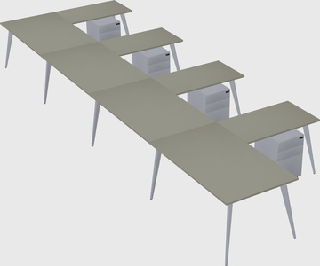 Modern l-shaped office desk
