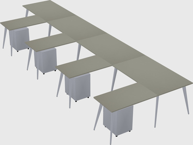 Modern l-shaped office desk