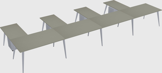 Modern l-shaped office desk