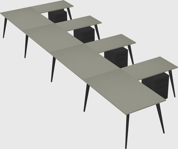 Modern l-shaped office desk
