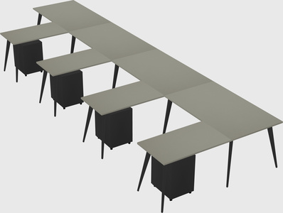 Modern l-shaped office desk