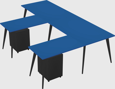 Modern l-shaped office desk