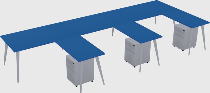Modern l-shaped office desk