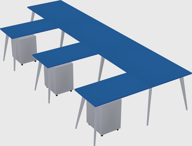 Modern l-shaped office desk