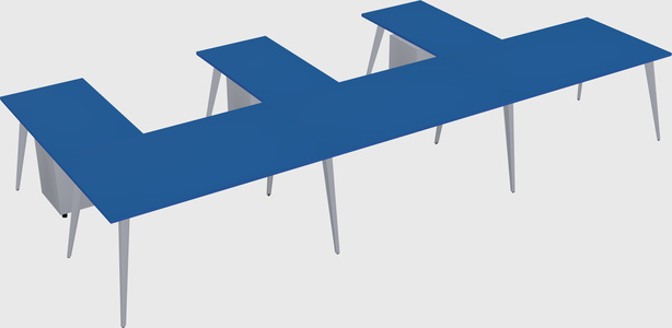 Modern l-shaped office desk