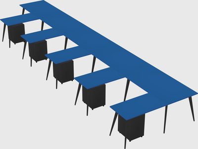 Modern l-shaped office desk