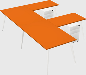 Modern l-shaped office desk