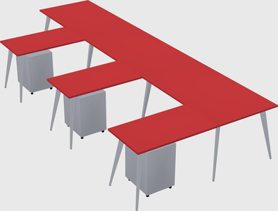 Modern l-shaped office desk