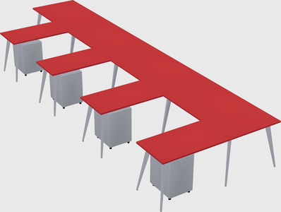 Modern l-shaped office desk