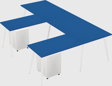 Modern l-shaped office desk