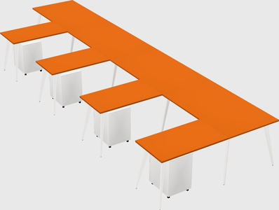 Modern l-shaped office desk