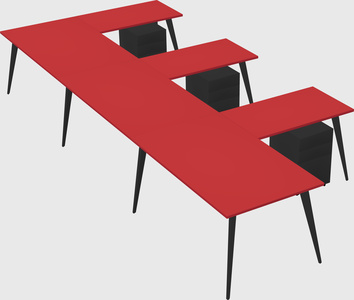 Modern l-shaped office desk