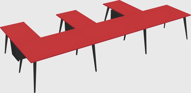 Modern l-shaped office desk