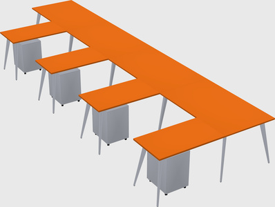 Modern l-shaped office desk