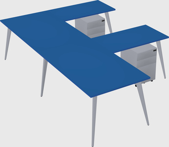 Modern l-shaped office desk