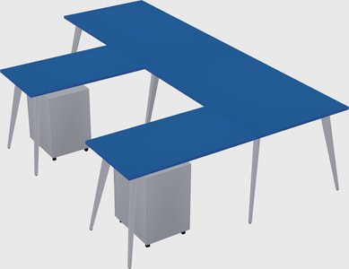 Modern l-shaped office desk