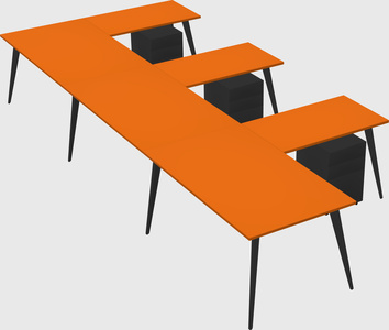 Modern l-shaped office desk