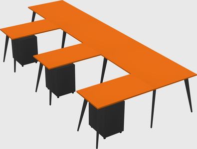 Modern l-shaped office desk