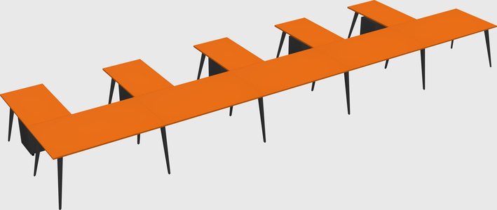 Modern l-shaped office desk