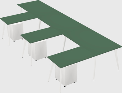 Modern l-shaped office desk