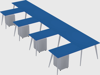 Modern l-shaped office desk