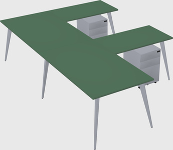 Modern l-shaped office desk