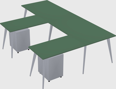 Modern l-shaped office desk