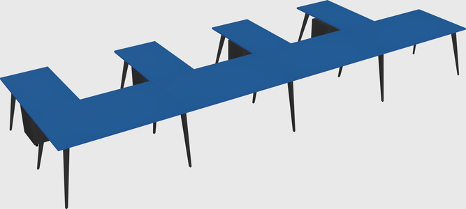 Modern l-shaped office desk