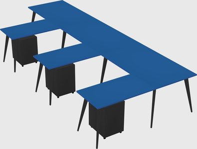 Modern l-shaped office desk