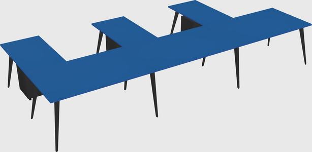 Modern l-shaped office desk